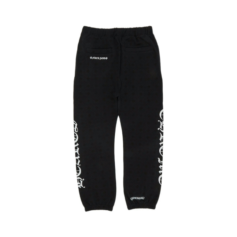 Joggers All Over Monogram Horseshoe Logo Black | Chrome Hearts