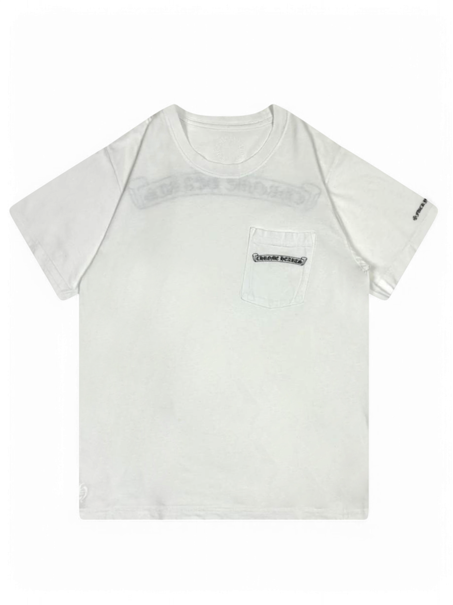 T-shirt White Spellout Logo Vintage | Chrome Hearts