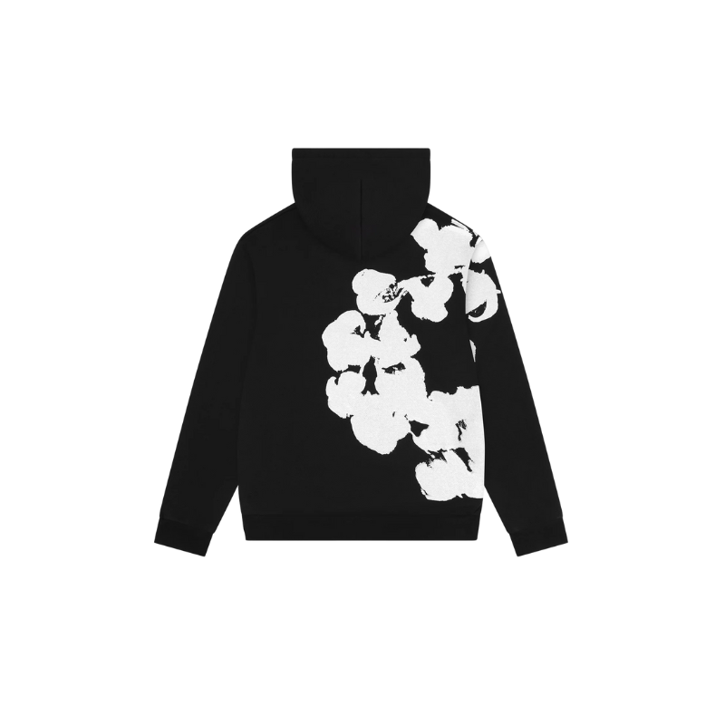 Sweat à capuche Jumbo Wreath noir | Denim Tears