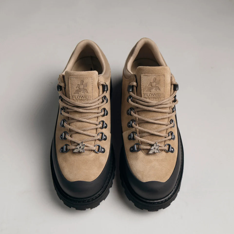 Low-top Booted Goat Beige | Flower Instincts