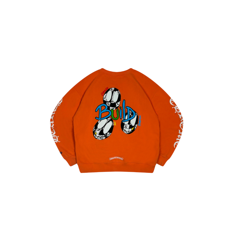 Crewneck Matty Boy Link & Build Orange | Chrome Hearts — Hype clothes — view 2