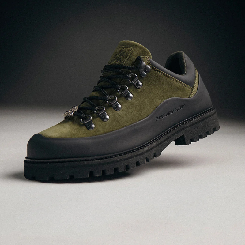 Low-top Booted Goat Khaki | Flower Instincts