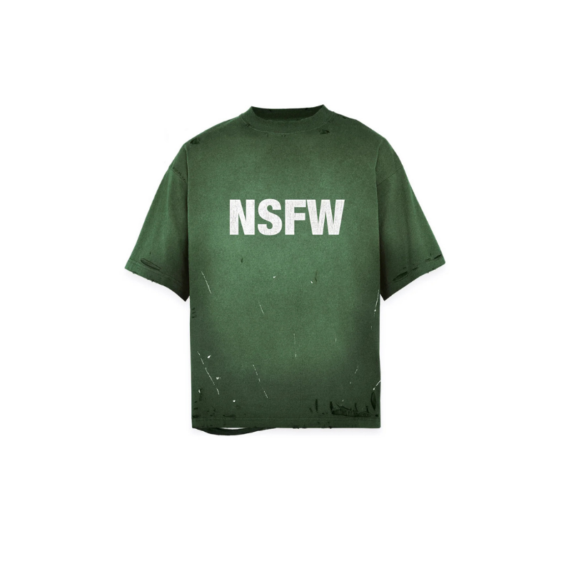 T-shirt Destroyed NSFW Green | Lord Culture