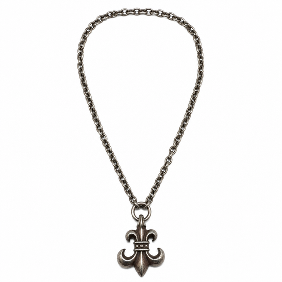 Pendant Fleur De Lys + Paper Chain | Chrome Hearts