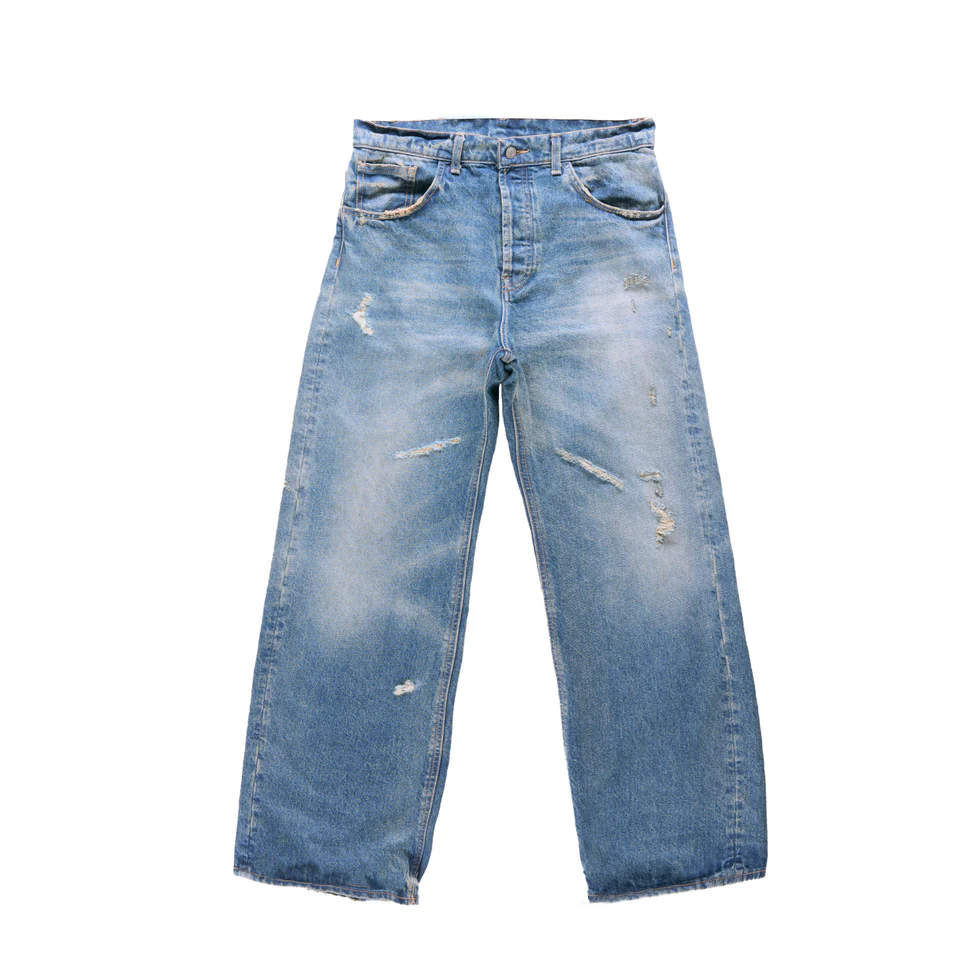 Denim Pants Light Wash Distressed Fit05 Bootcut | Garment Workshop