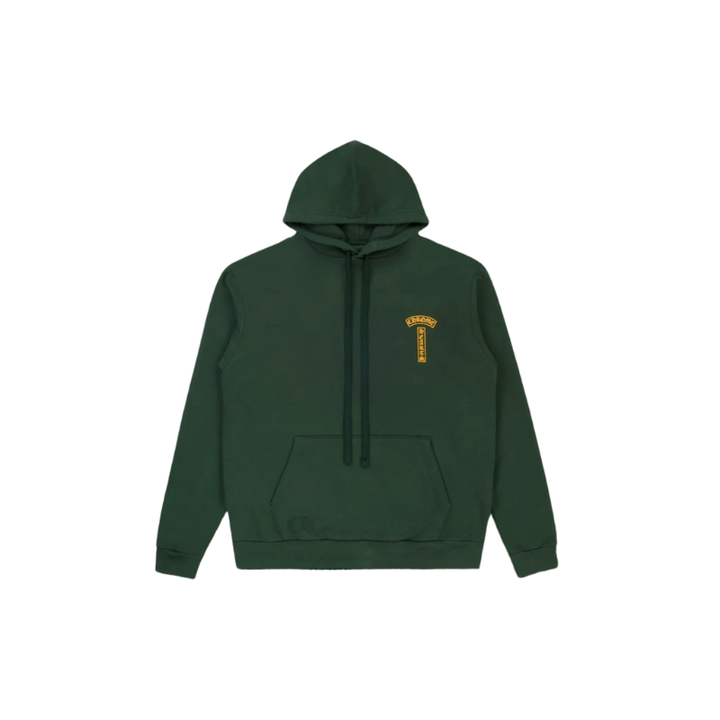 Hoodie Vertical Logo Green Orange | Chrome Hearts