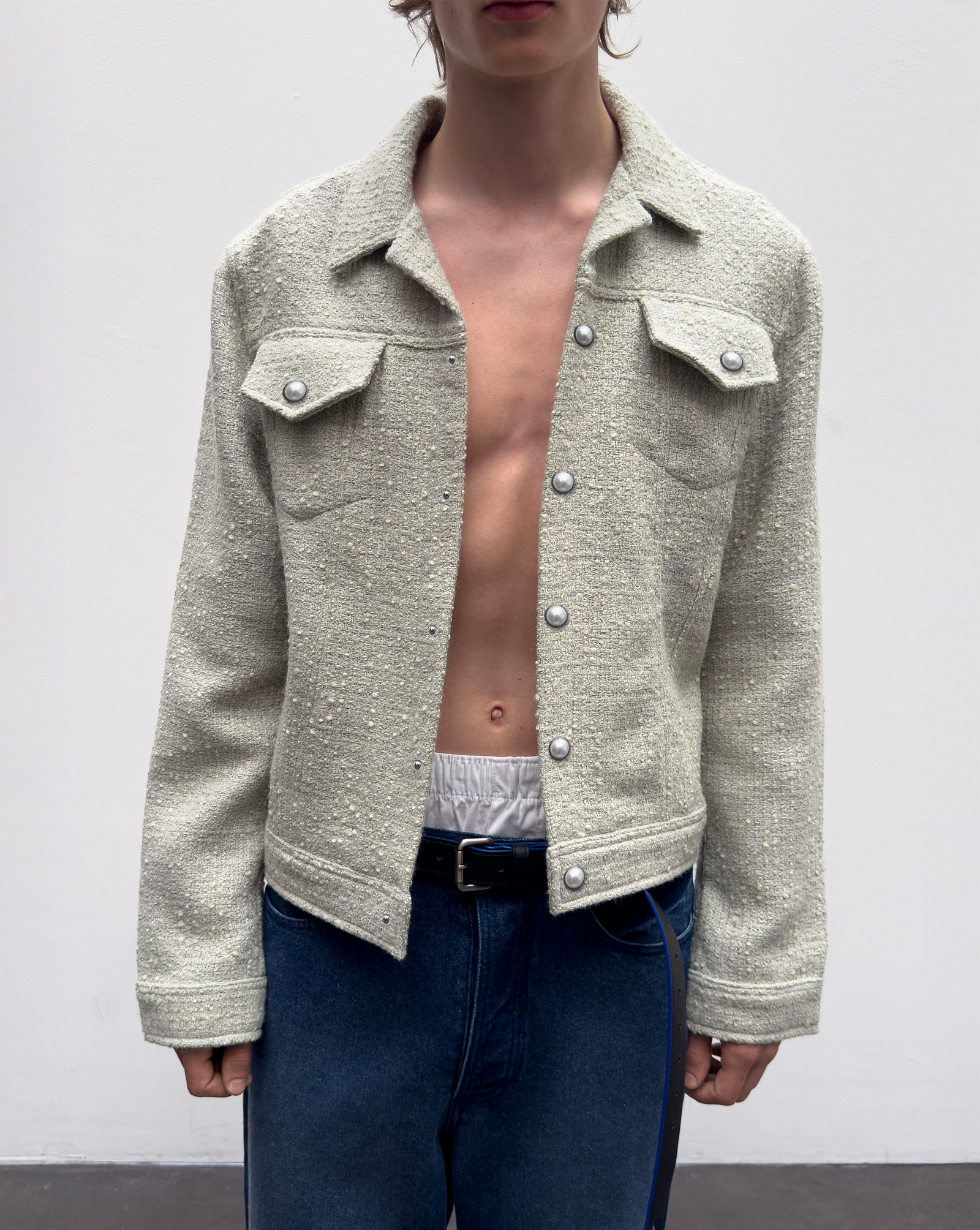 Jacket 'Tweedy vert' | VANDEN