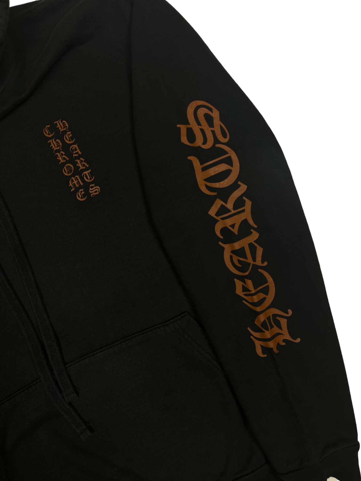 Sweat à capuche avec logo noir et marron | Chrome Hearts