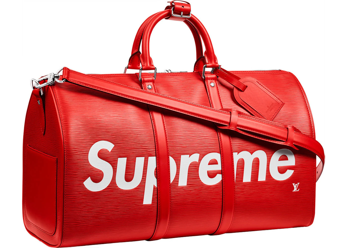 Duffle Bag Keepall Bandouliere Epi 45 Red | Louis Vuitton x Supreme