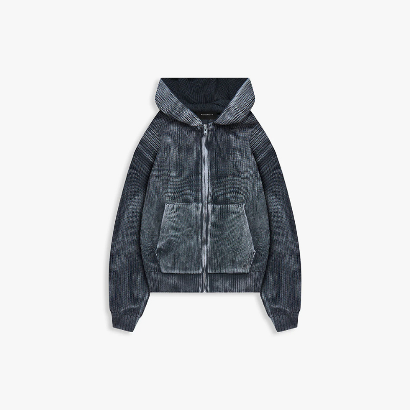 Zip Hoodie Acid Black | Reternity