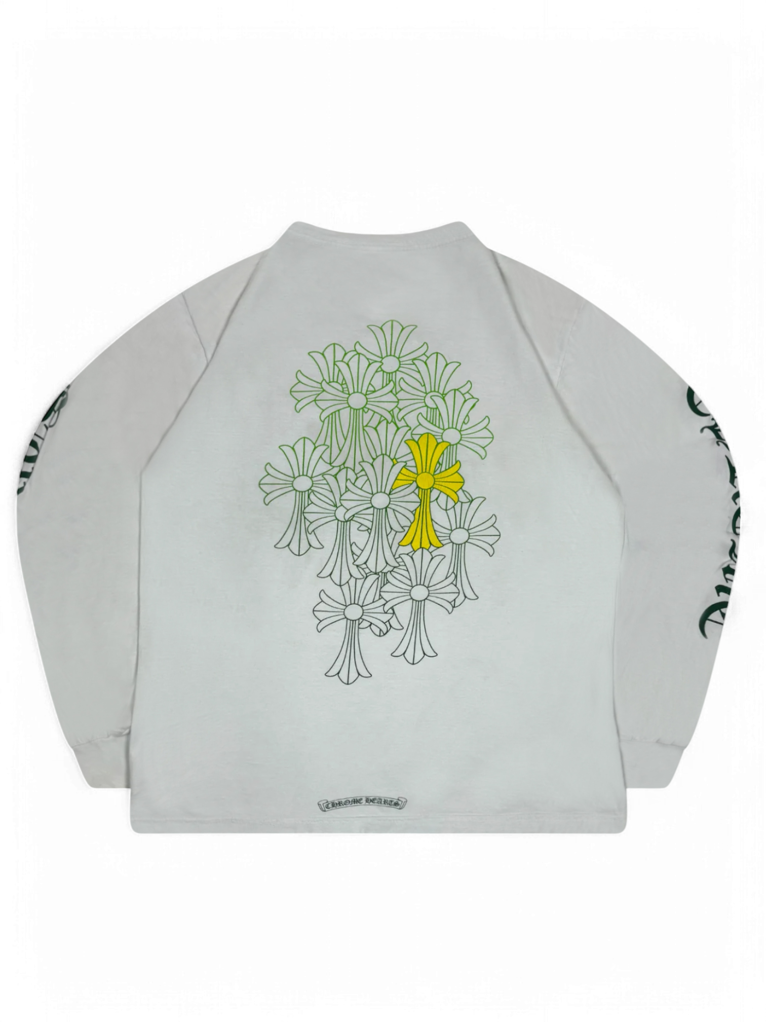 Longsleeve White Green Cemetery Cross White | Chrome Hearts