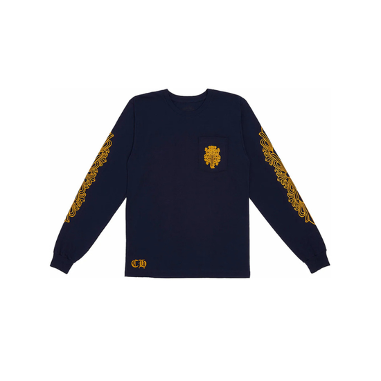 Longsleeve Navy Orange Dagger | Chrome Hearts