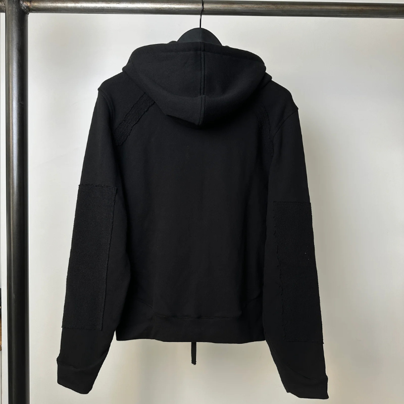 Zip Hoodie Lucid Spine Obsidian Black | Reveur Lucide