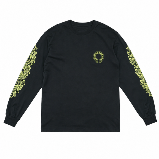 Longsleeve Black Horseshoe Neon | Chrome Hearts