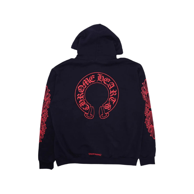 Hoodie Horseshoe Logo Red | Chrome Hearts