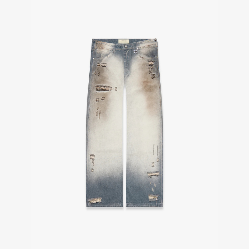 Jeans Coloris Distressed Blue | Reternity