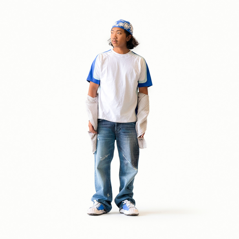 T-shirt Gradient Blue White | Maison Guava