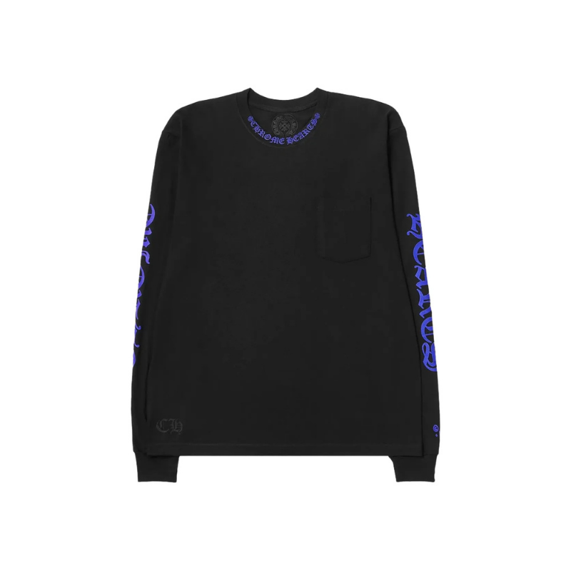 Longsleeve 1988 Black Blue Neck Logo | Chrome Hearts
