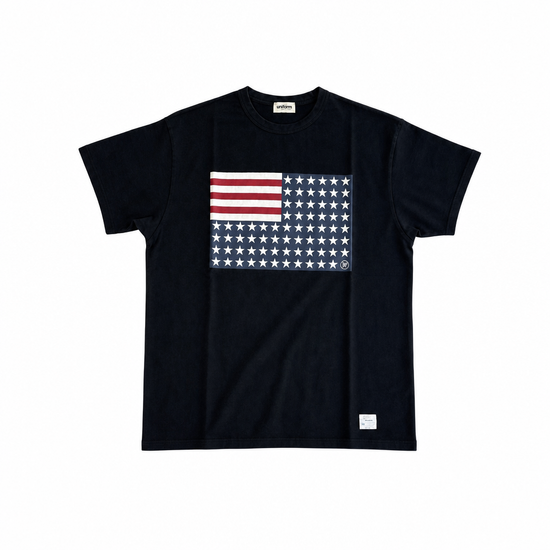 T-shirt USA Reversed Flag Black | Marmo