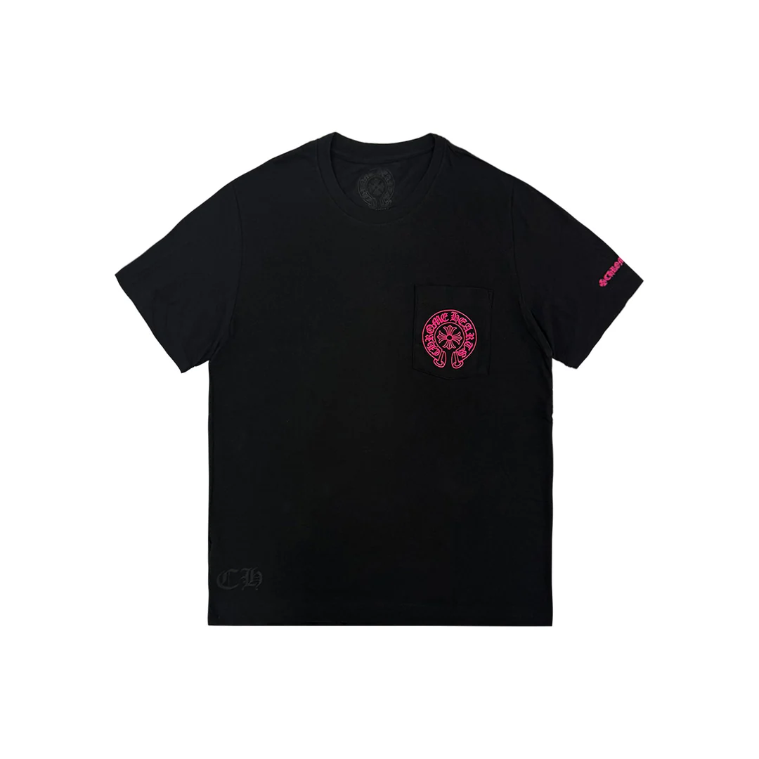 T-shirt Black Horseshoe Pink | Chrome Hearts, Hype clothes