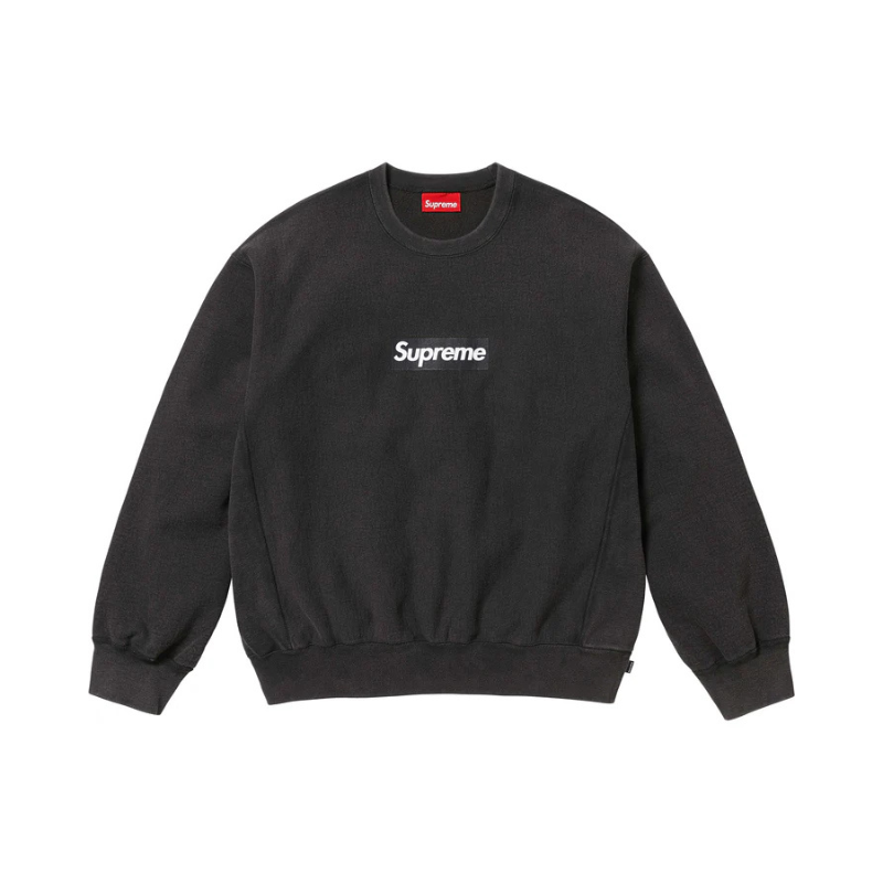 Crewneck Box Logo Black SS25 | Supreme