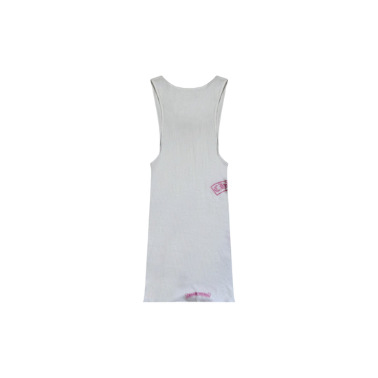 Tank Top T-Bar Pink White | Chrome Hearts