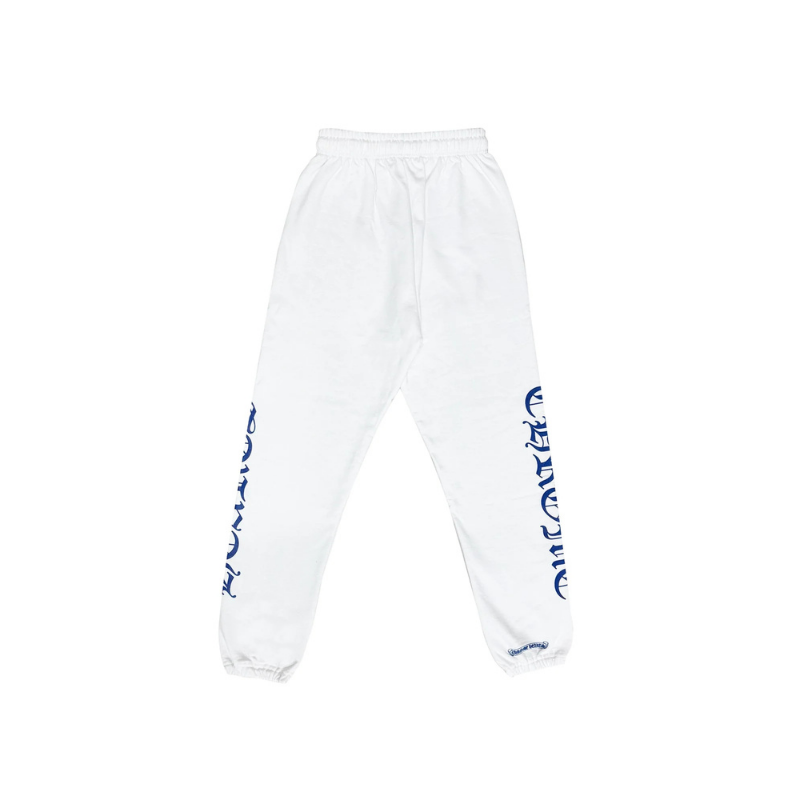 Joggers Horseshoe White Blue (No Pocket) | Chrome Hearts