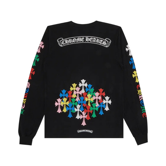 Crewneck Multi-Color Cross Cemetery | Chrome Hearts