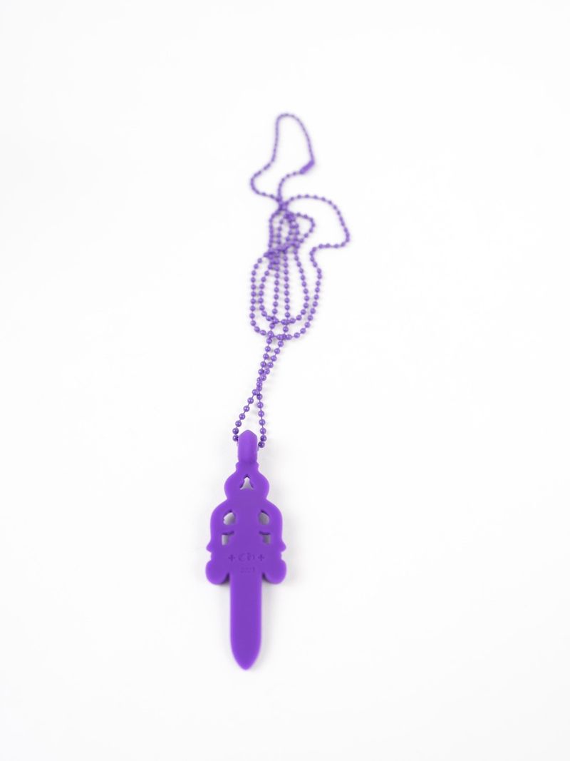 Necklace Silicone Cross Purple | Chrome Hearts