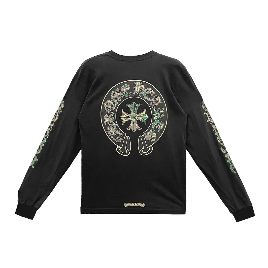 Longsleeve Black Camo Cross | Chrome Hearts