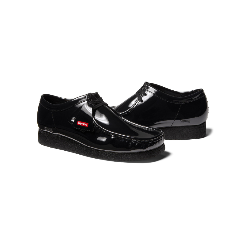 Low-top Patent Black | Supreme x Clarks Wallabee