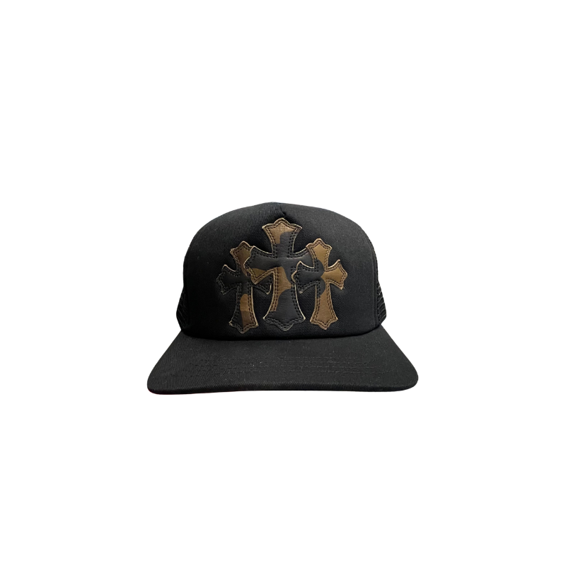 Cap Triple Cross Leather Camo | Chrome Hearts