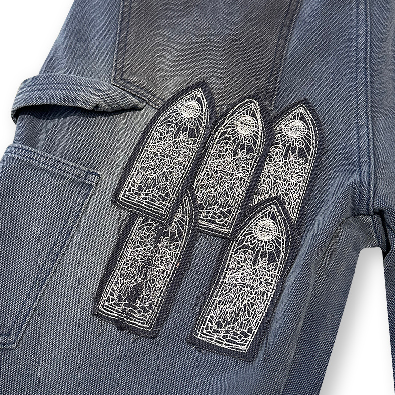 Denim Shorts Carpenter Patch Arched Indigo | WhoDecidesWar