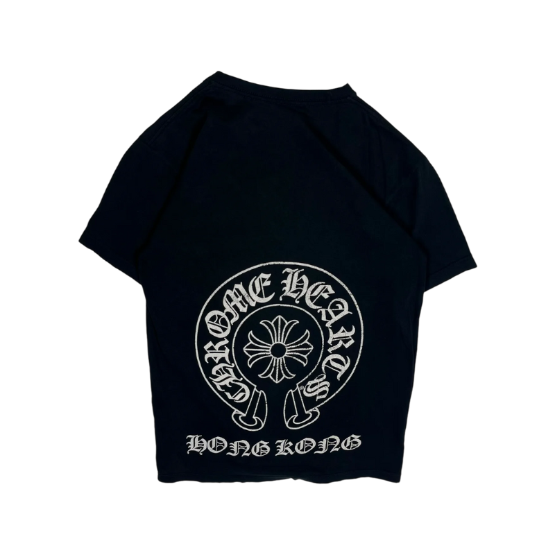 T-shirt noir avec logo Hong Kong | Chrome Hearts