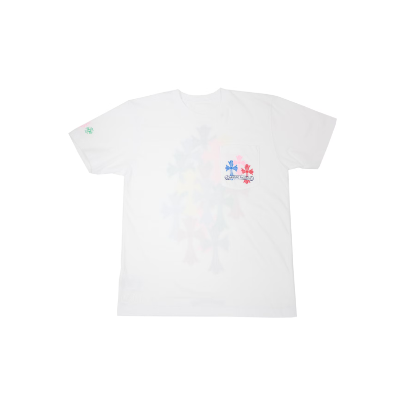 T-shirt Croix Multicolore Blanc | Chrome Hearts