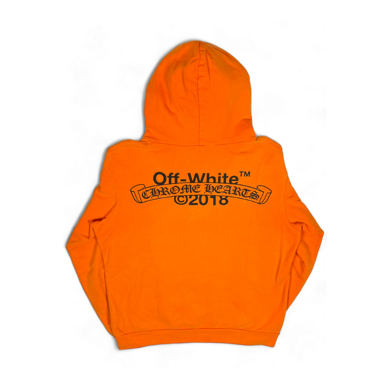 Hoodie Off-White Orange | Chrome Hearts x Off White
