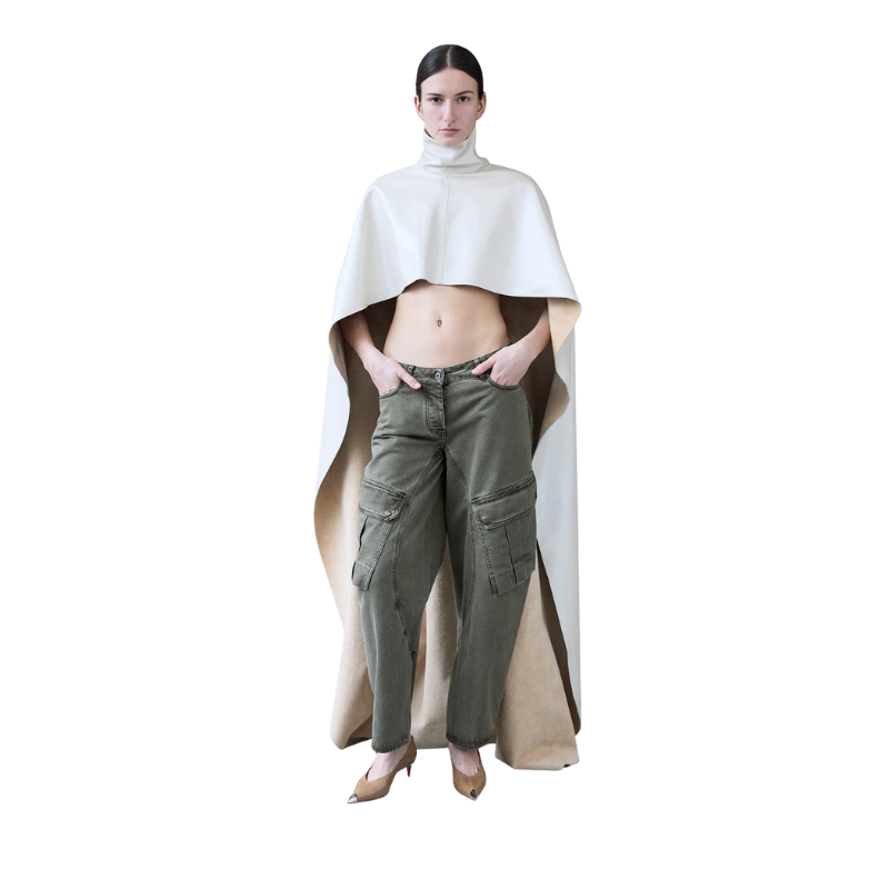 Denim Pants Balloon Cut Khaki | Vaillant Studio