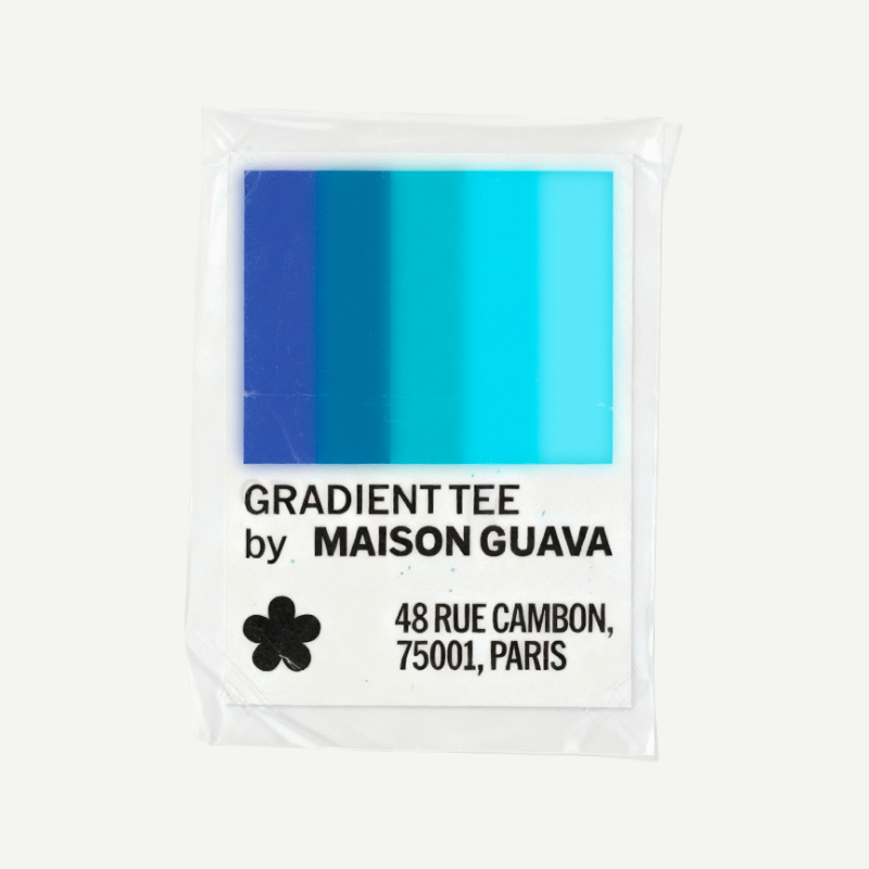 T-shirt Gradient Blue White | Maison Guava