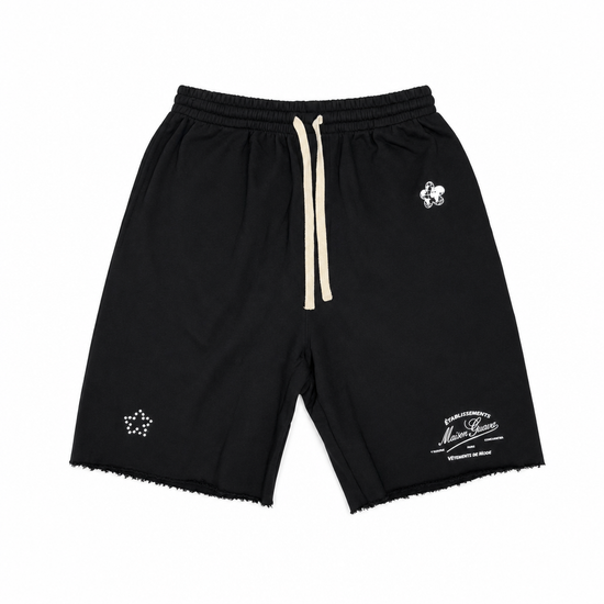 Shorts Etablissement Black SS26 | Maison Guava