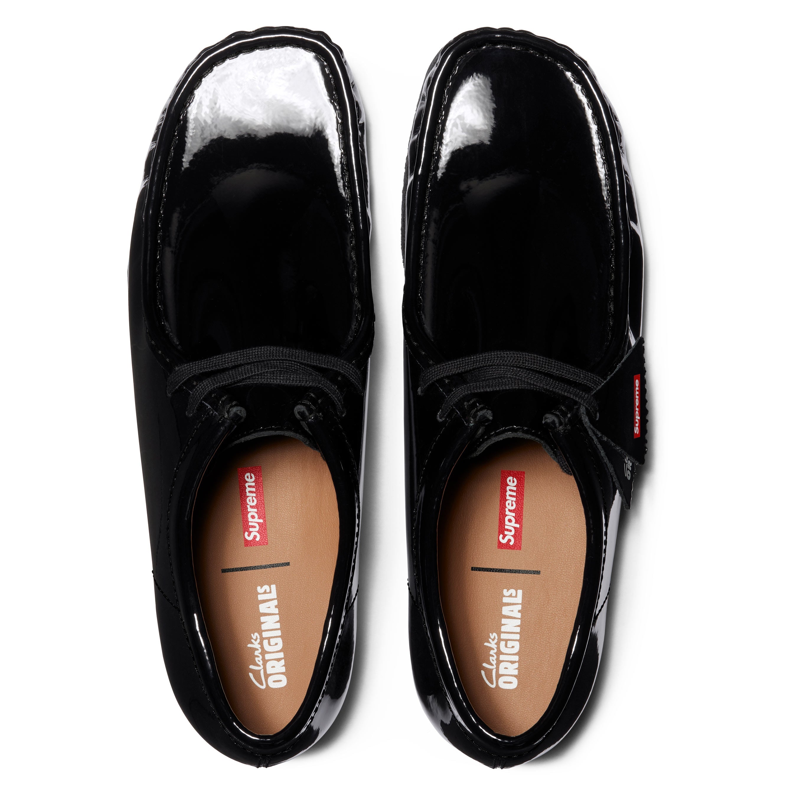 Low-top Patent Black | Supreme x Clarks Wallabee