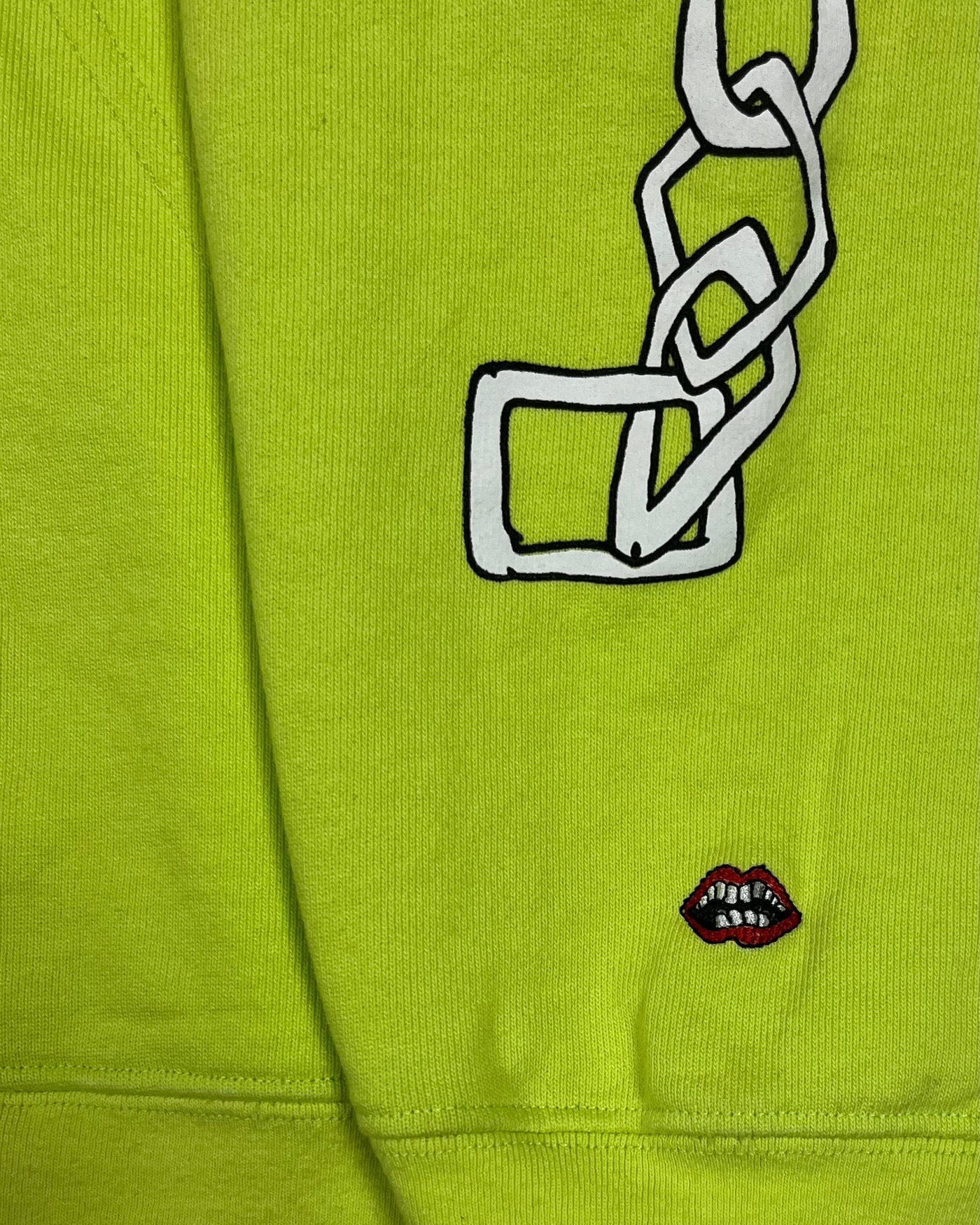 Sweat à capuche vert citron Link | Chrome Hearts x Matty Boy