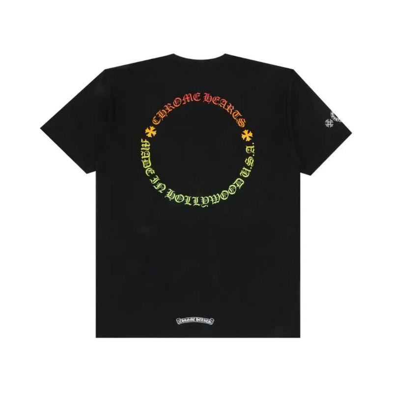 T-shirt Gradient Logo 'Black/Multicolor' | Chrome Hearts