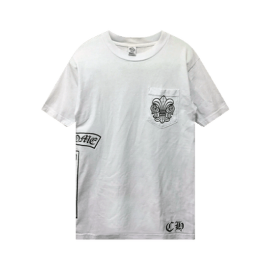 T-shirt White T-Bar Vertical Logo | Chrome Hearts