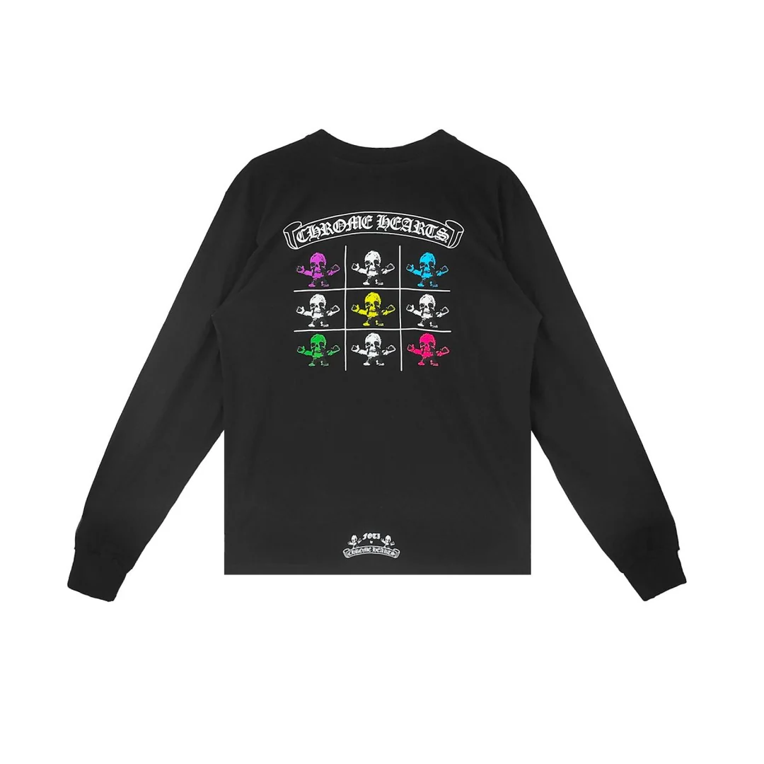 T-shirt à manches longues avec tête de mort | Chrome Hearts x Foti
