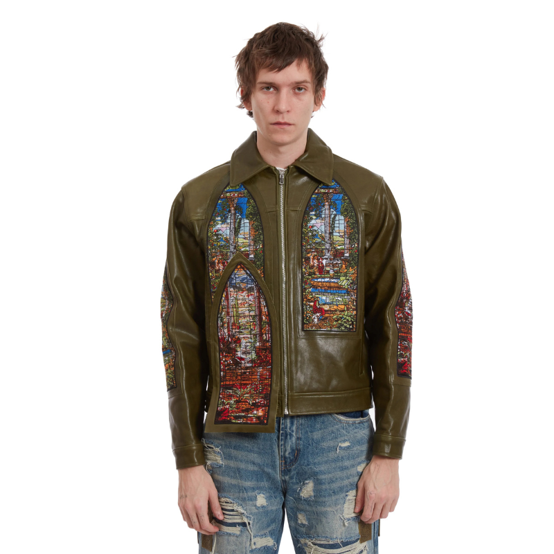 Leather Jacket Eden Leather Olive | WhoDecidesWar