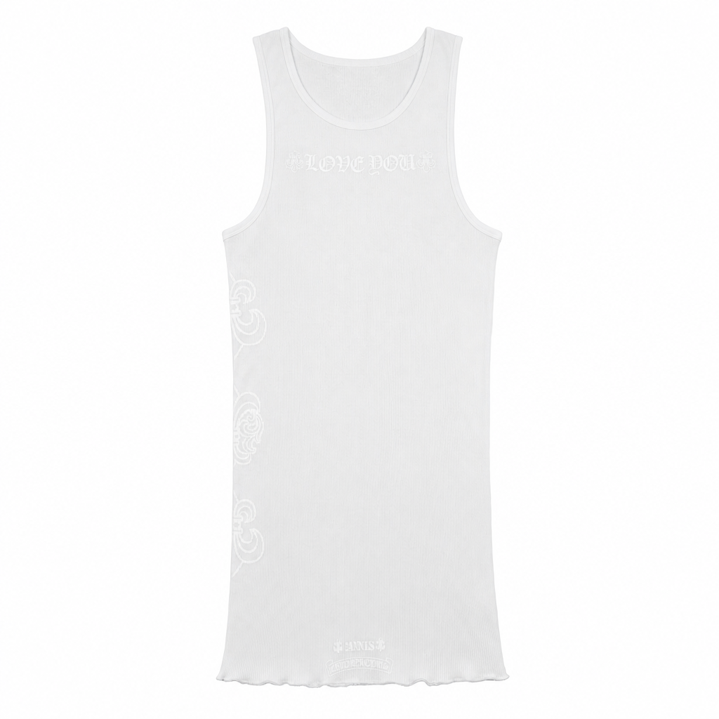 Tank Top Exclu Cannes White | Chrome Hearts — Hype clothes — view 3