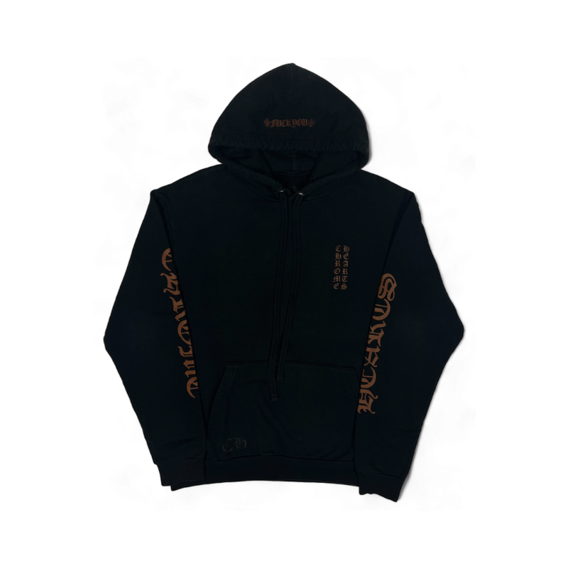 Sweat à capuche avec logo noir et marron | Chrome Hearts