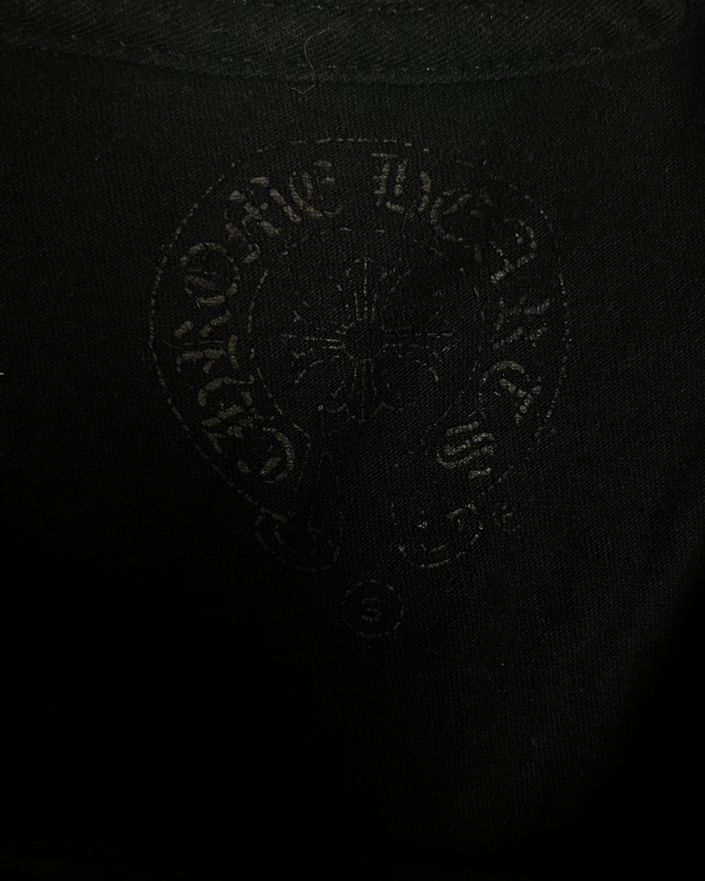 T-shirt noir avec logo Dagger ton sur ton | Chrome Hearts