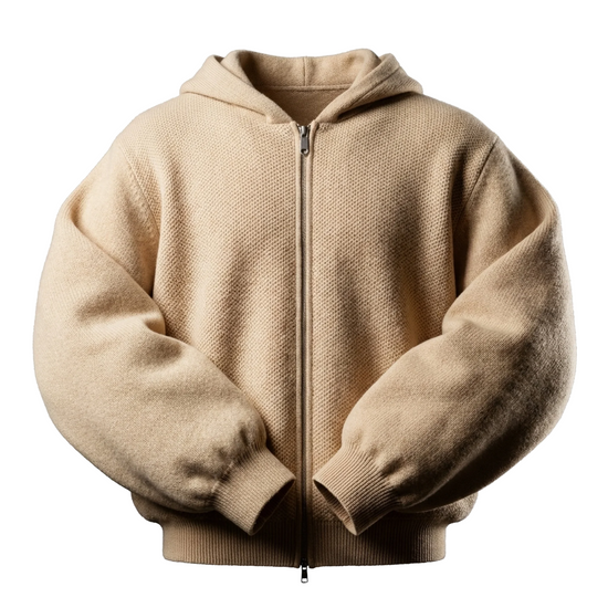 Zip Hoodie Cashmere | Maison Guava