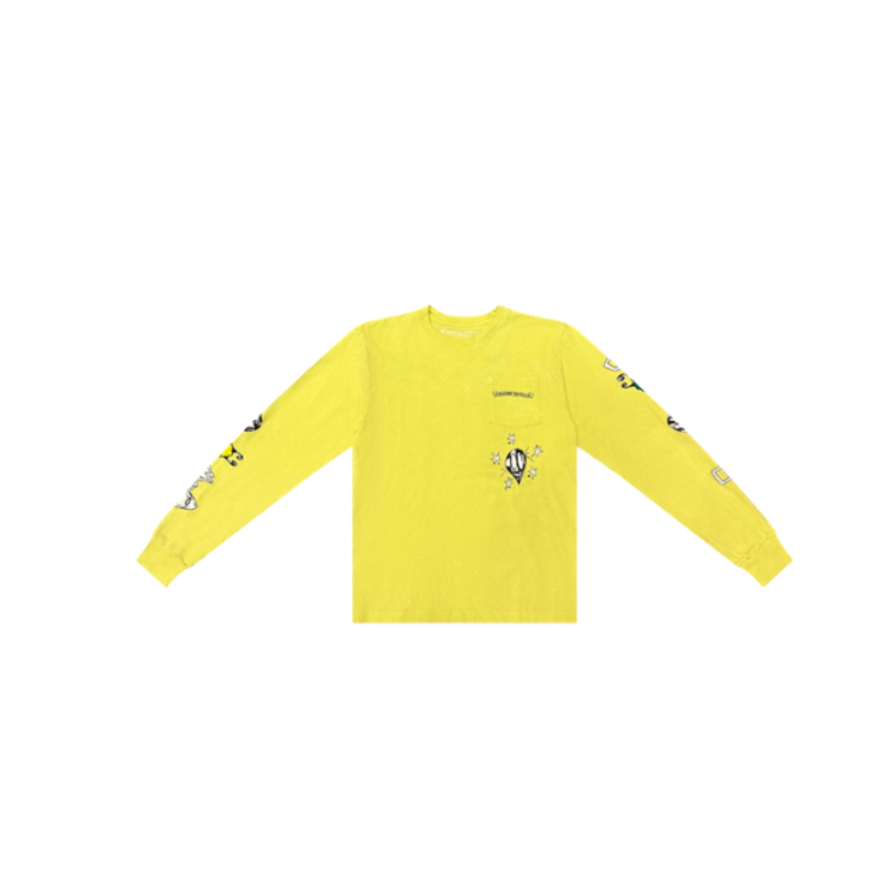 T-shirt à manches longues vert citron Link | Chrome Hearts x Matty Boy